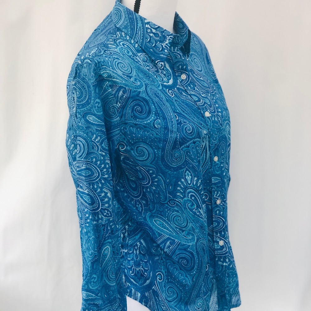 Lauren Ralph Lauren PL100% cotton paisley shirt - Picture 3 of 8